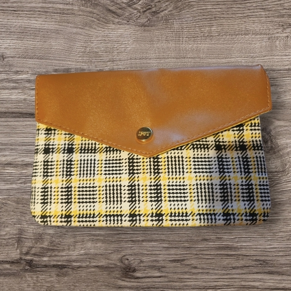 Ipsy, Brown & Yellow Cosmetic Bag-NWOT